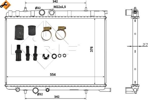 NRF 53424 - Kylare, motorkylning xdelar.se