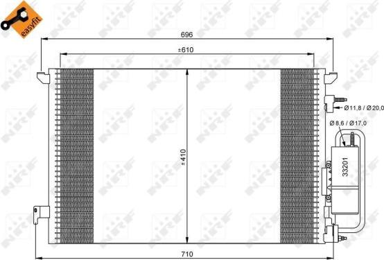 NRF 35929 - Kondensor, klimatanläggning xdelar.se