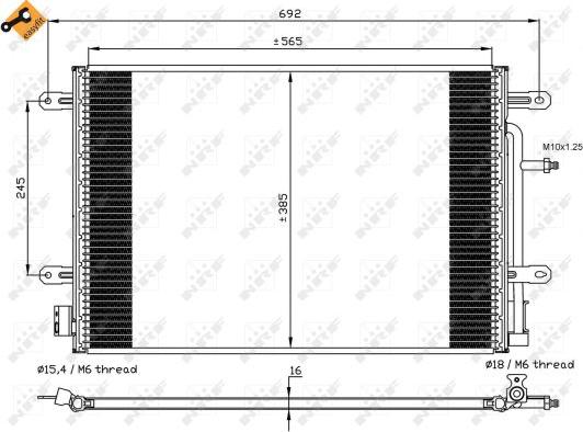 NRF 35560 - Kondensor, klimatanläggning xdelar.se