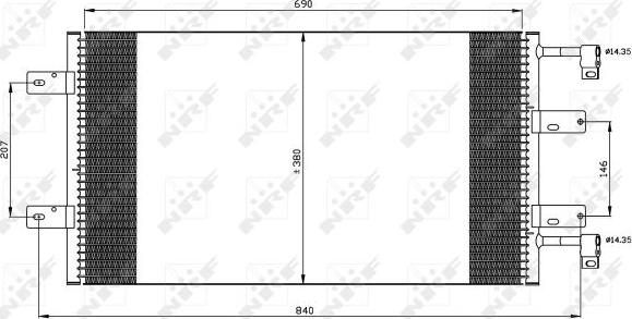 NRF 35505 - Kondensor, klimatanläggning xdelar.se