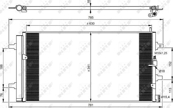 NRF 350069 - Kondensor, klimatanläggning xdelar.se