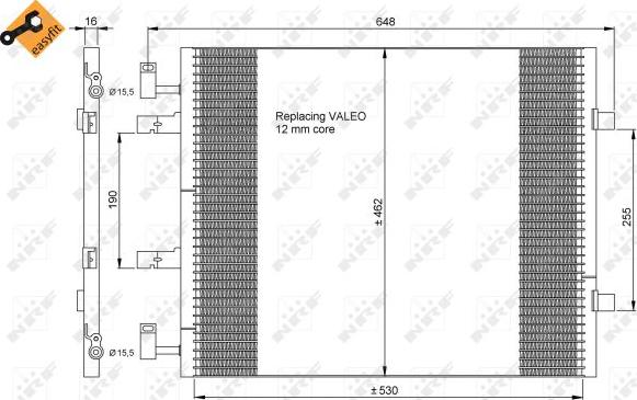 NRF 35845 - Kondensor, klimatanläggning xdelar.se