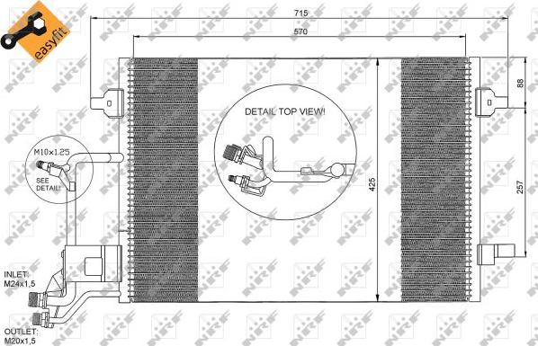 NRF 35291 - Kondensor, klimatanläggning xdelar.se