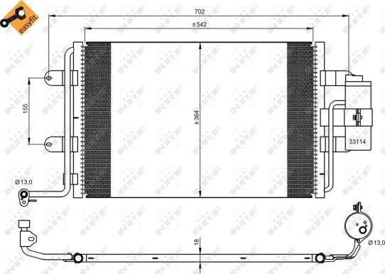 NRF 35227 - Kondensor, klimatanläggning xdelar.se