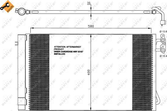 NRF 35743 - Kondensor, klimatanläggning xdelar.se