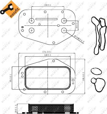 NRF 31314 - Oljekylare, motor xdelar.se