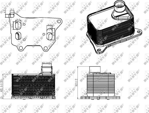 NRF 31330 - Oljekylare, motor xdelar.se