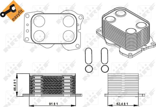 NRF 31338 - Oljekylare, motor xdelar.se