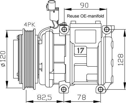 NRF  32449 - Kompressor, klimatanläggning xdelar.se