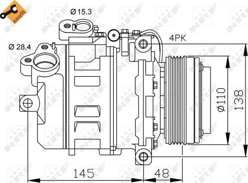 NRF 32465 - Kompressor, klimatanläggning xdelar.se