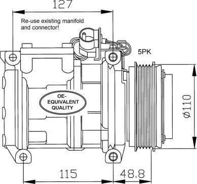 NRF 32048 - Kompressor, klimatanläggning xdelar.se