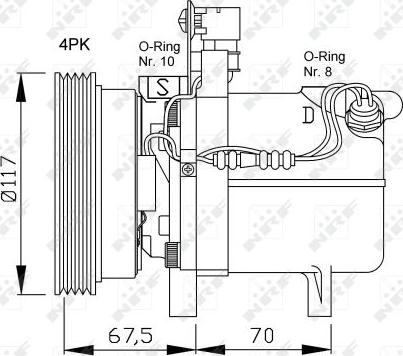 NRF 32055 - Kompressor, klimatanläggning xdelar.se