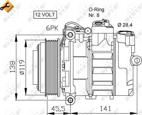 NRF 32053 - Kompressor, klimatanläggning xdelar.se