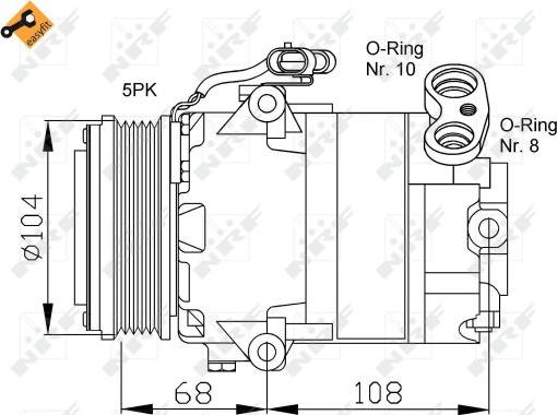 NRF 32080 - Kompressor, klimatanläggning xdelar.se