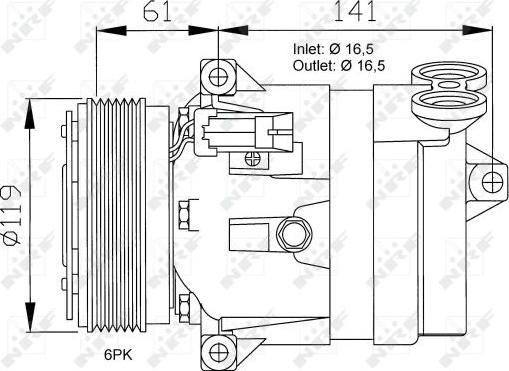 NRF 32021 - Kompressor, klimatanläggning xdelar.se