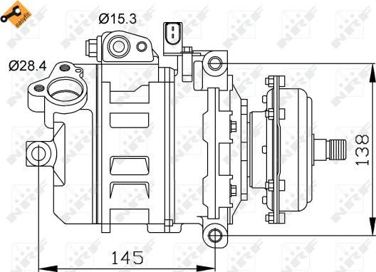 NRF 32148 - Kompressor, klimatanläggning xdelar.se