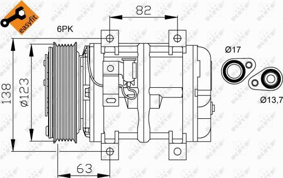 NRF 32112 - Kompressor, klimatanläggning xdelar.se