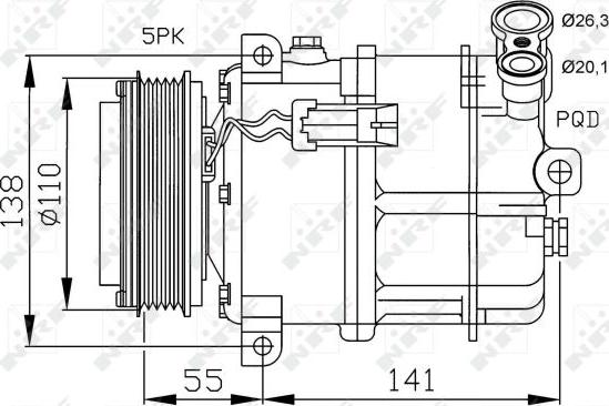 NRF 32312 - Kompressor, klimatanläggning xdelar.se