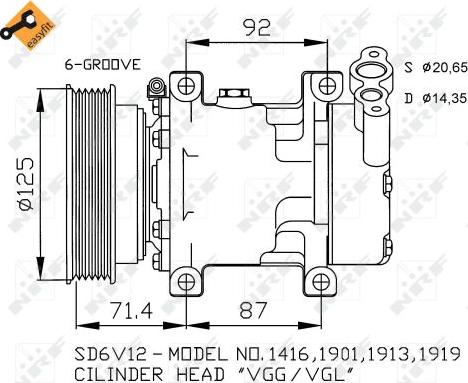 NRF 32259 - Kompressor, klimatanläggning xdelar.se