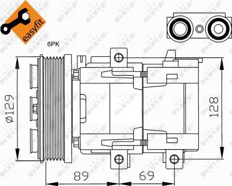 NRF 32212 - Kompressor, klimatanläggning xdelar.se