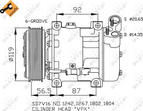 NRF 32270 - Kompressor, klimatanläggning xdelar.se