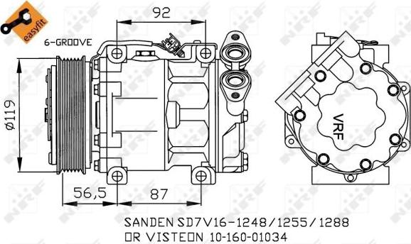 NRF 32271 - Kompressor, klimatanläggning xdelar.se