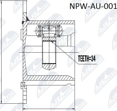 NTY NPW-AU-001 - Ledsats, drivaxel xdelar.se