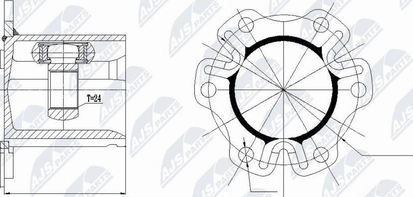 NTY NPW-AU-003 - Ledsats, drivaxel xdelar.se