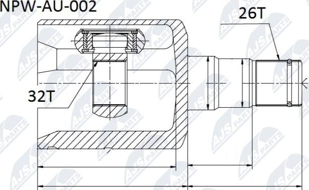 NTY NPW-AU-002 - Ledsats, drivaxel xdelar.se