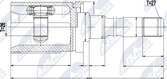 NTY NPW-BM-010 - Ledsats, drivaxel xdelar.se