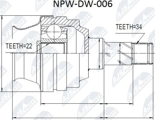 NTY NPW-DW-006 - Ledsats, drivaxel xdelar.se