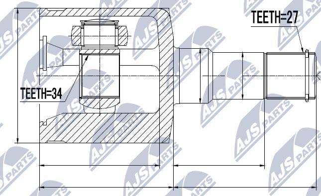 NTY NPW-DW-019 - Ledsats, drivaxel xdelar.se