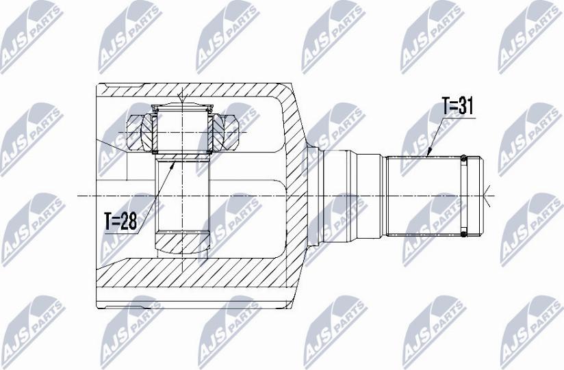 NTY NPW-FR-095 - Ledsats, drivaxel xdelar.se