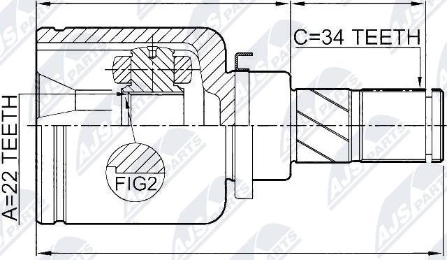 NTY NPW-FR-051 - Ledsats, drivaxel xdelar.se