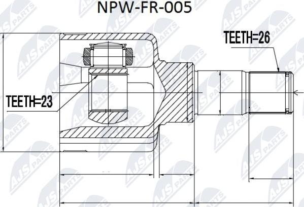 NTY NPW-FR-005 - Ledsats, drivaxel xdelar.se