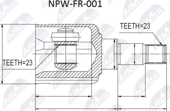 NTY NPW-FR-001 - Ledsats, drivaxel xdelar.se