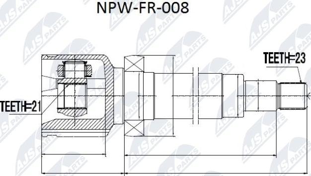 NTY NPW-FR-008 - Ledsats, drivaxel xdelar.se