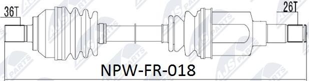 NTY NPW-FR-018 - Drivaxel xdelar.se