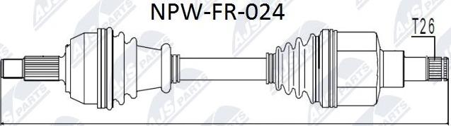 NTY NPW-FR-024 - Drivaxel xdelar.se