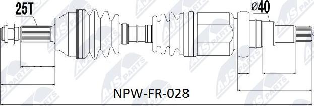 NTY NPW-FR-028 - Drivaxel xdelar.se