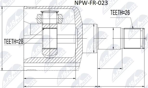 NTY NPW-FR-023 - Ledsats, drivaxel xdelar.se