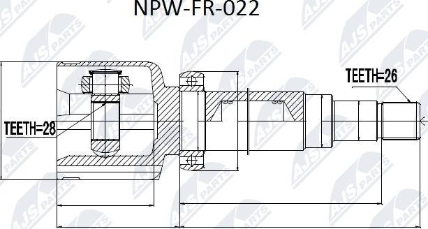 NTY NPW-FR-022 - Ledsats, drivaxel xdelar.se