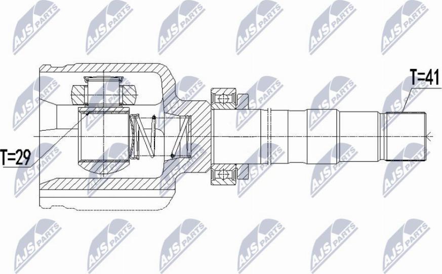 NTY NPW-FT-040 - Ledsats, drivaxel xdelar.se