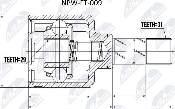 NTY NPW-FT-009 - Ledsats, drivaxel xdelar.se