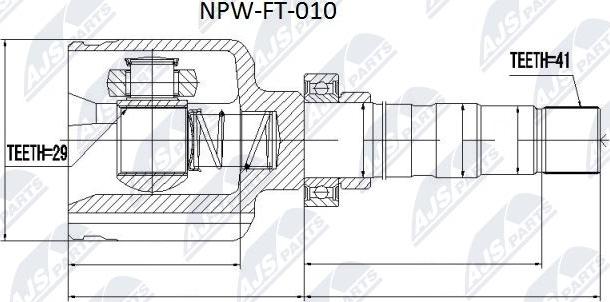 NTY NPW-FT-010 - Ledsats, drivaxel xdelar.se