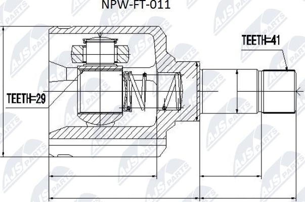 NTY NPW-FT-011 - Ledsats, drivaxel xdelar.se