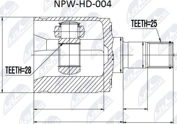 NTY NPW-HD-004 - Ledsats, drivaxel xdelar.se