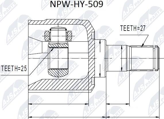 NTY NPW-HY-509 - Ledsats, drivaxel xdelar.se