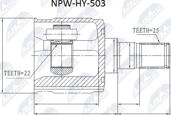 NTY NPW-HY-503 - Ledsats, drivaxel xdelar.se