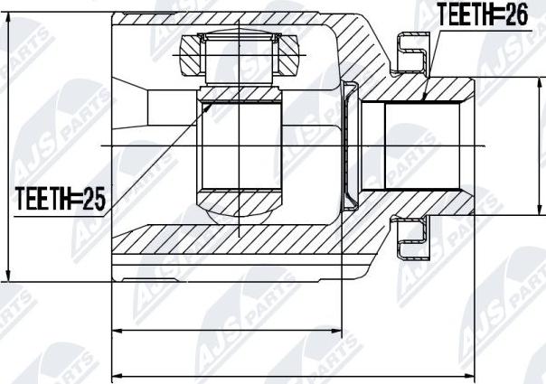 NTY NPW-HY-516 - Ledsats, drivaxel xdelar.se